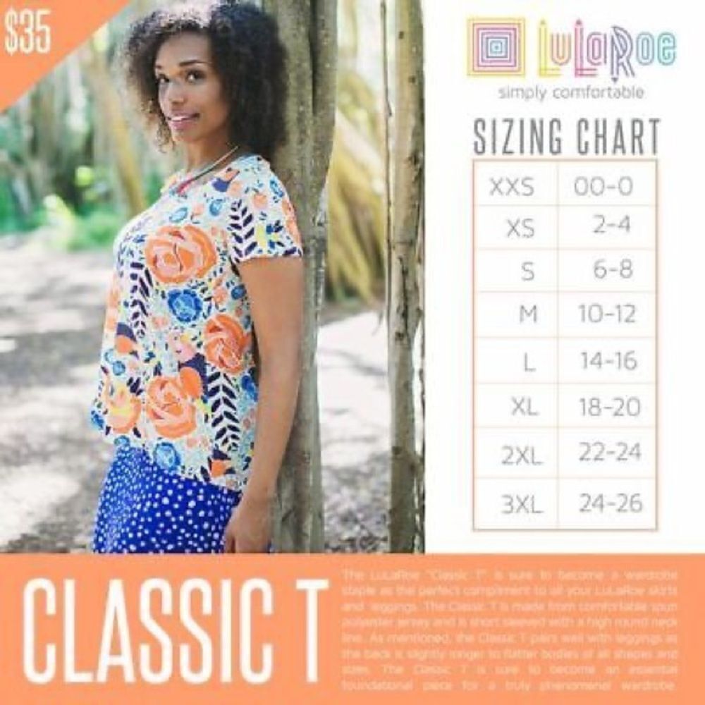 NWT Lularoe Classic Tee - Picture 4 of 4
